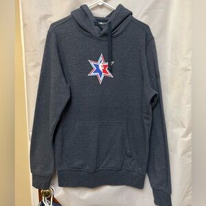 North Face Hoodie Dark Gray Star NBA  Logo Men's kangaroo pocket Winter warm.  M